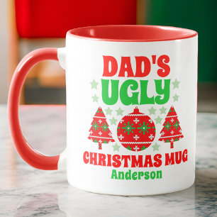 Personalised Dad's Ugly Christmas Sweater Mug