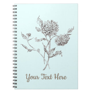Personalised Dahlia Notebook
