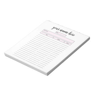 Personalised Daily Planner Notepad