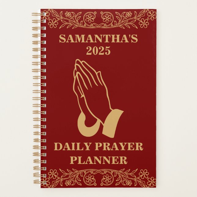 Personalised Daily Prayer Christian Women Planner (Front)