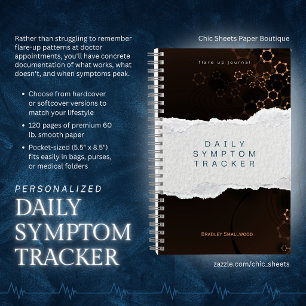 Personalised Daily Symptom Tracker / Flare Up Log Notebook