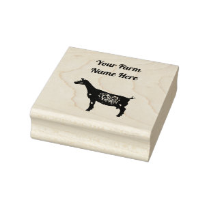 Personalised Dairy Goat Rubber Stamp