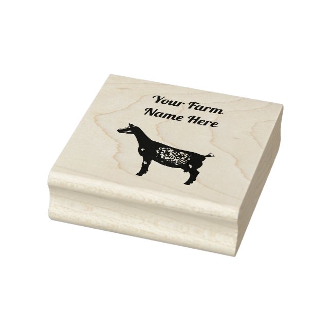 Personalised Dairy Goat Rubber Stamp (Stamp)