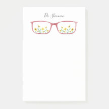 Personalised Daisies & Eyeglasses Post-It Notes