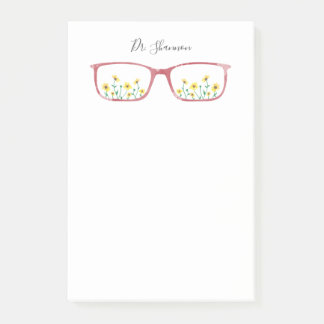 Personalised Daisies & Eyeglasses Post-It Notes