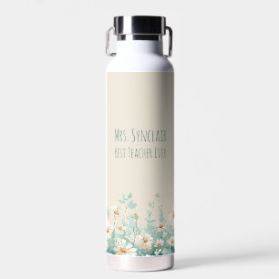 Personalised Daisy Best Teacher Ever Appreciation Water Bottle