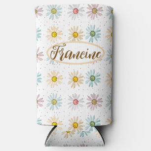 Personalised Daisy Can Cooler