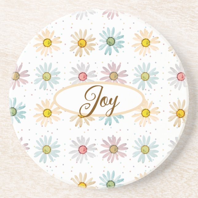 Personalised Daisy Coaster (Front)
