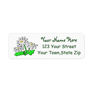 Personalised Daisy Daisies Return Address Labels