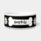 Personalised Daisy Dog Bowl with Black Background