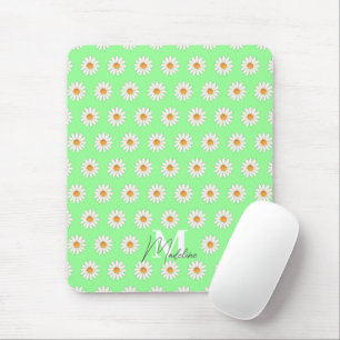 Personalised Daisy Floral Mousepad – Custom Name