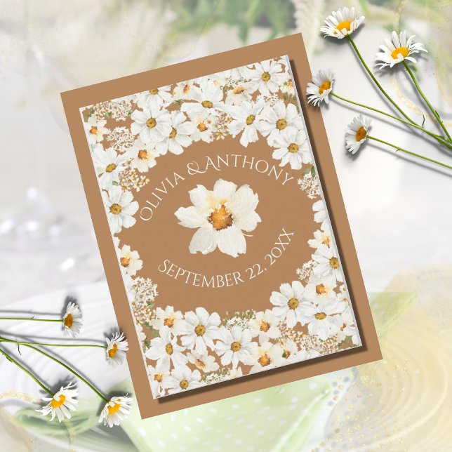 Personalised Daisy Floral Wedding   Save The Date (Creator Uploaded)