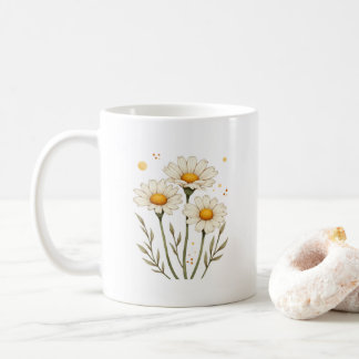 Personalised Daisy Flower Coffee Mug