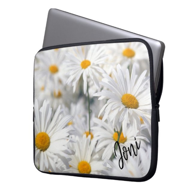 Personalised Daisy Laptop Sleeve (Front Left)