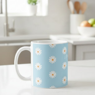 Personalised Daisy Mug, Flower Name Gift, Daisy Coffee Mug