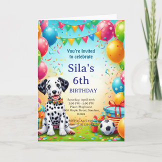 Personalised Dalmatian Birthday Invitation
