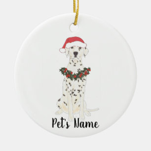 Personalised Dalmatian Christmas Ceramic Tree Decoration