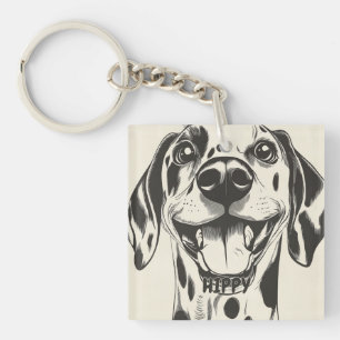 Personalised Dalmatian Dog Key Ring