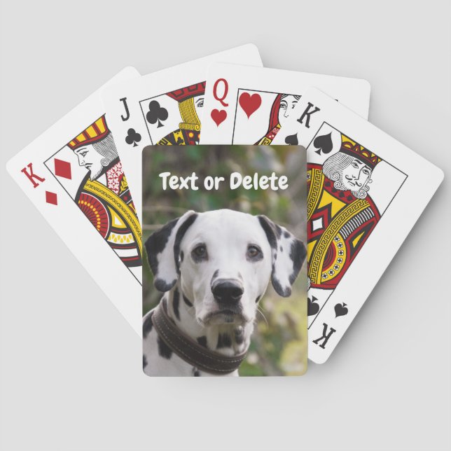 Personalised Dalmatian Dog Playing Cards (Back)