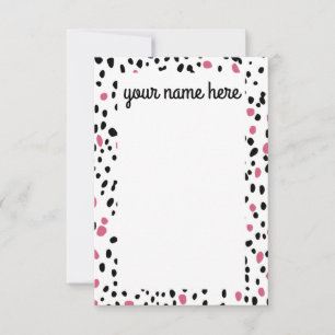 Personalised Dalmatian Print Notecards