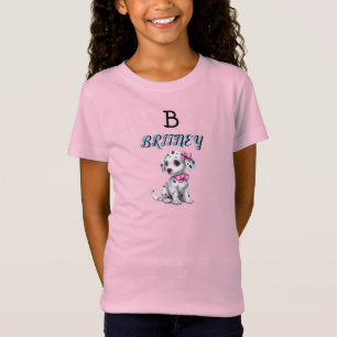 Personalised Dalmatian Puppy Monogram T-Shirt