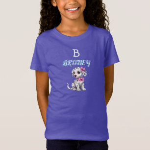 Personalised Dalmatian Puppy Monogram T- T-Shirt