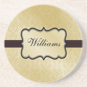 Personalised Damask coasters