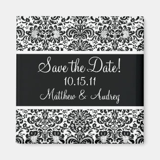 Personalised Damask Save the Date Magnet
