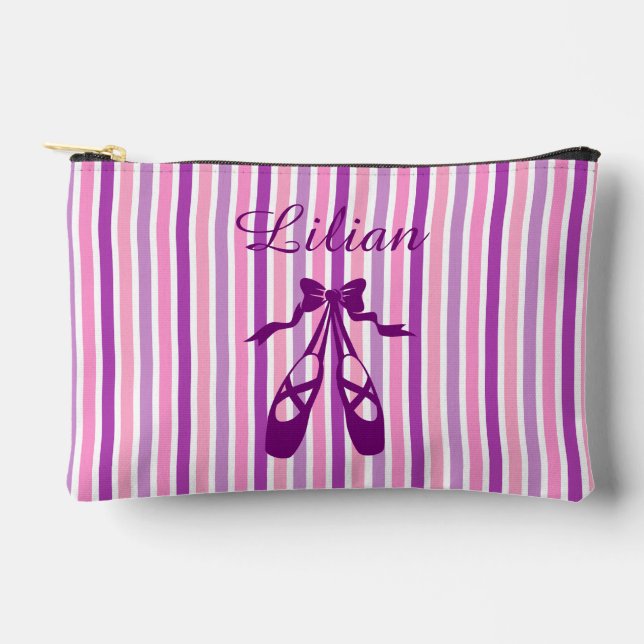 Personalised Dance Bag with Name Purple Ballet  (Front)