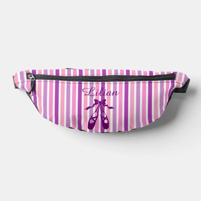 Personalised Dance Bag with Name Purple Ballet  (Lay Down)