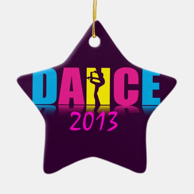 Personalised Dance Dancer Ceramic Tree Decoration (Front)