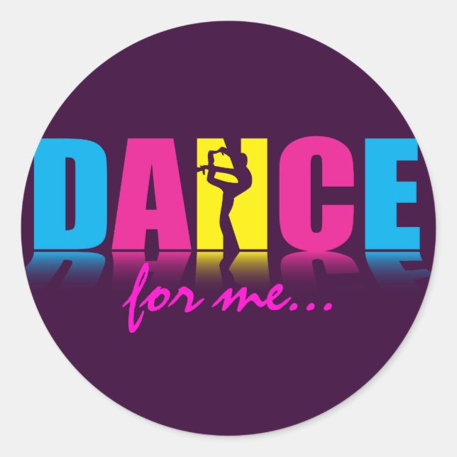 Personalised Dance Dancer Classic Round Sticker (Front)