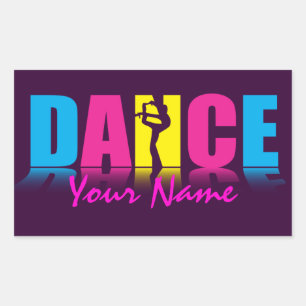 Personalised Dance Dancer Rectangular Sticker