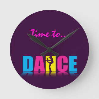 Personalised Dance Dancer Round Clock