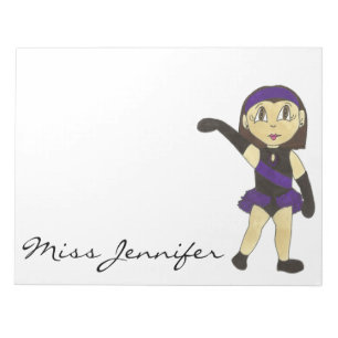 Personalised Dance Teacher Choreographer Jazz Gift Notepad