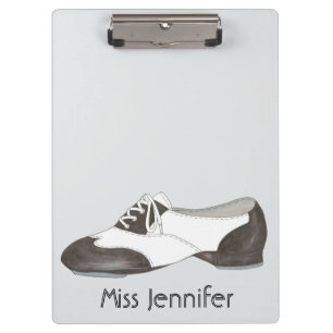 Personalised Dance Teacher Gift Tap Oxford Shoe Clipboard