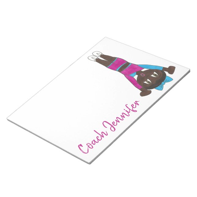 Personalised Dance Teacher Gymnastics Coach Acro Notepad (Angled)