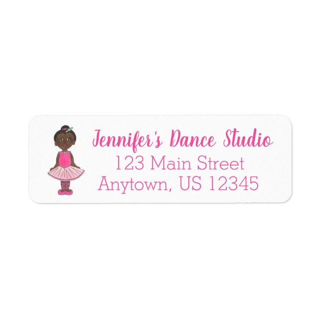 Personalised Dance Teacher Studio Pink Ballerina (Front)