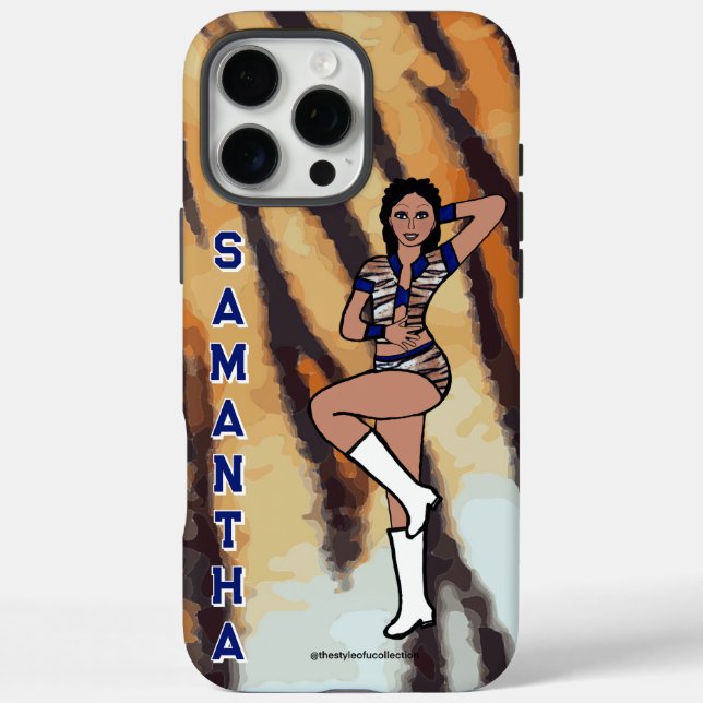 Personalised Dancer Blue Tiger #1 Case-Mate iPhone Case (Back)