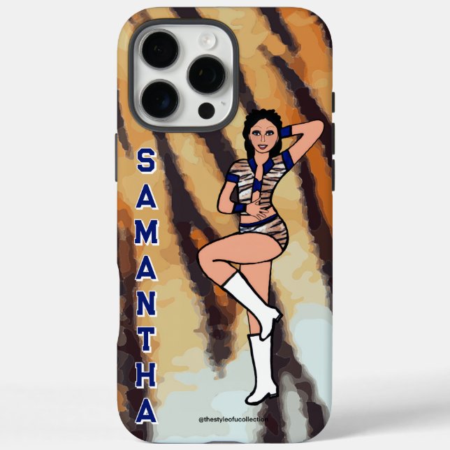 Personalised Dancer Blue Tiger #2 Case-Mate iPhone Case (Back)