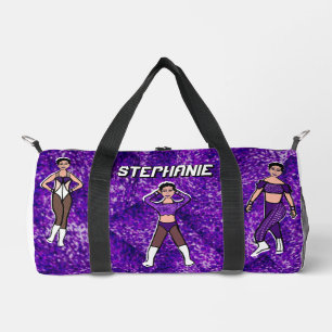Personalised Dancer Duffle Bag Purple & Black #2