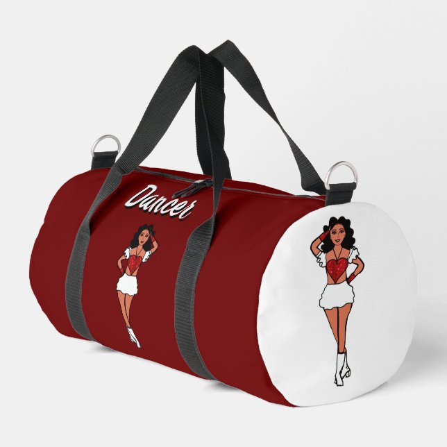 Personalised Dancer Duffle Bag Red Spark #2 (Left Corner)