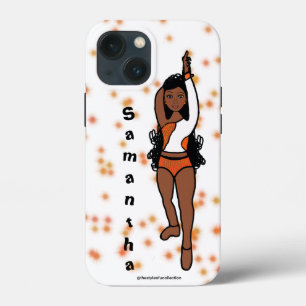 Personalised Dancer iPhone iPad case Orange Spark