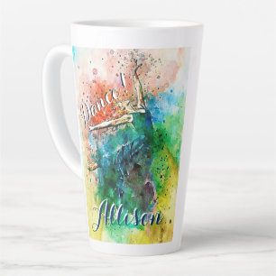 Personalised dancer  latte mug