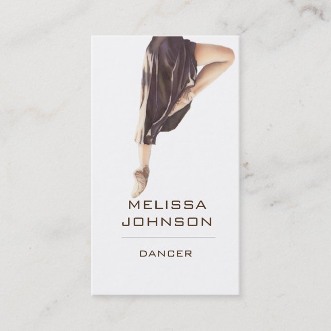 Personalised Dancer Modern Business Cart Card (Front)