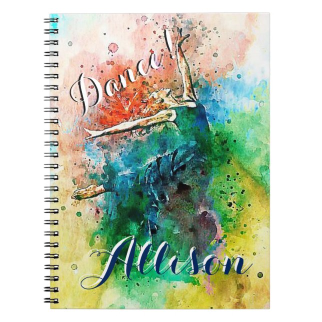 Personalised dancer  notebook (Front)