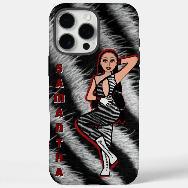Personalised Dancer Red  Zebra #2 Case-Mate iPhone Case (Back)