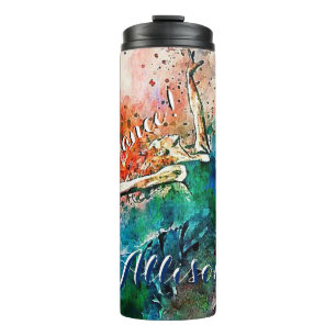Personalised dancer  thermal tumbler