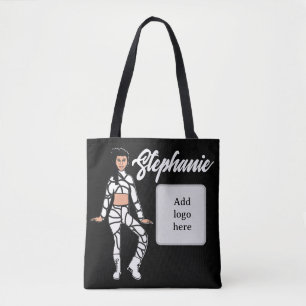 Personalised Dancer Tote (Black White 2)