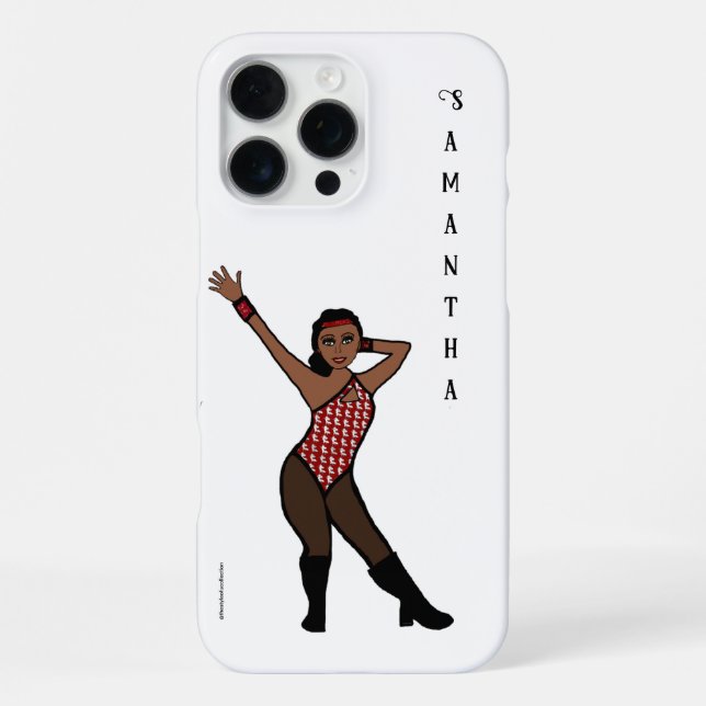 Personalised Dancer White Print # 1  iPhone Case (Back)